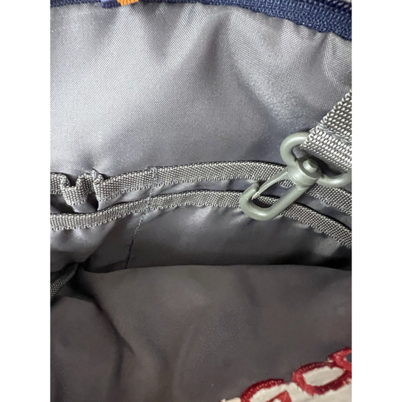 Pottery Barn Kids Backpack Airplane Bus Truck Print Gray Blue 13x14x6 Preschool - Picture 8 of 11